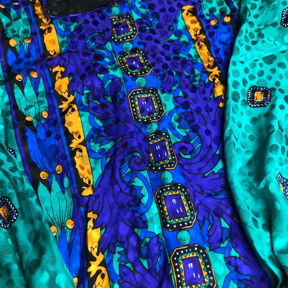 Vintage 100% Silk Blouse Adrianna Papell Size 6 - Picture 3 of 3